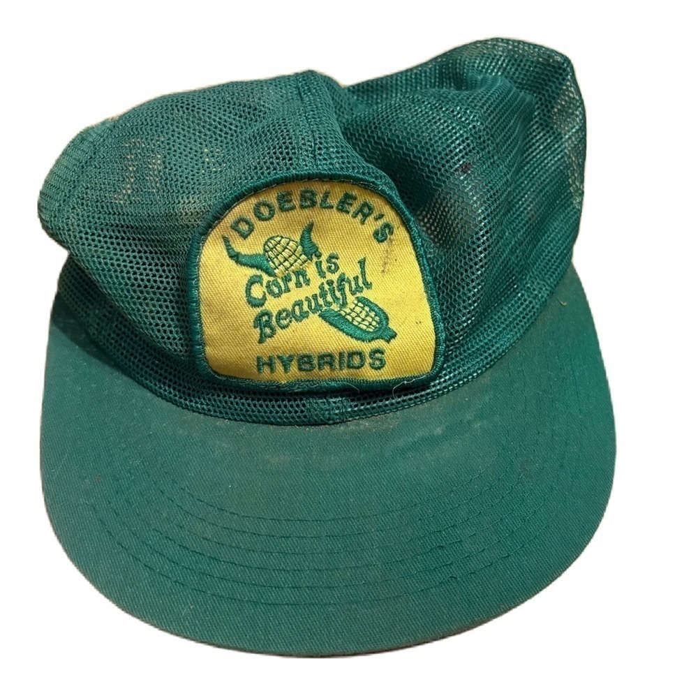 Vintage K-Products Snapback Hat Doebler's Hybrids Corn Is Beautiful Big Patch